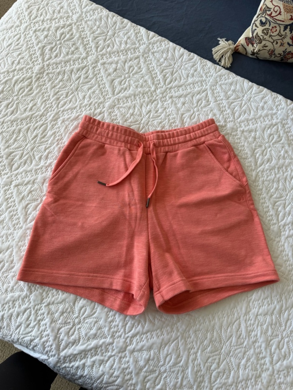 Sweaty Betty Coral Drawstring High-Waist Shorts